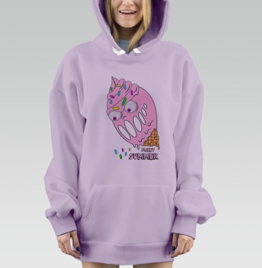 Сумасшедшее мороженое, Hoodie Mjhigh Dig Mel, Fiolet, утепленная