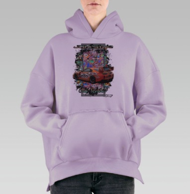 Супра стайл, Hoodie Oversize Fiolet, утепленная