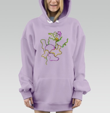 Танец орхидей, Hoodie Mjhigh Dig Mel, Fiolet, утепленная