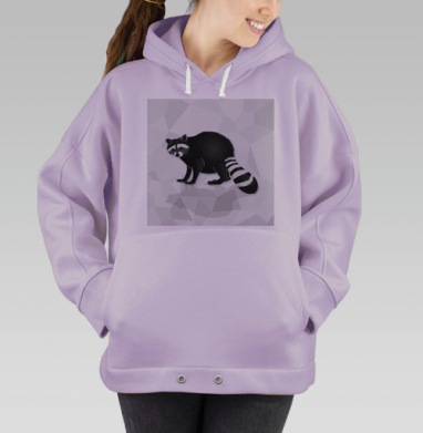 Толстый енот, Hoodie Oversize Fiolet