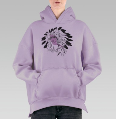 Томагавк любви    (жен.), Hoodie Oversize Fiolet, утепленная