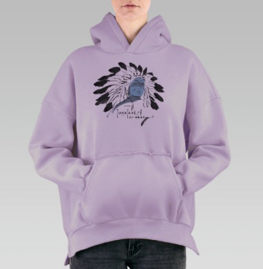 Томагавк любви    (муж.), Hoodie Oversize Fiolet, утепленная