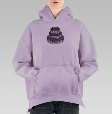 Торт, Hoodie Oversize Fiolet, утепленная