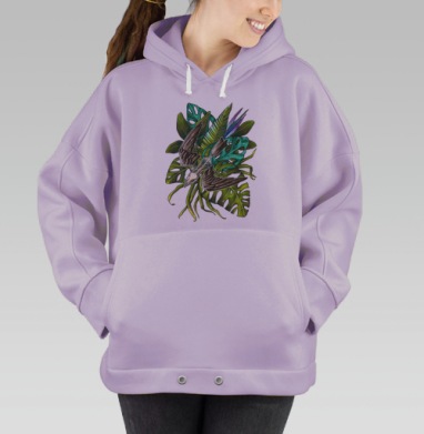 Тропический микс, Hoodie Oversize Fiolet