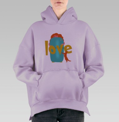 ТруЛав, Hoodie Oversize Fiolet, утепленная