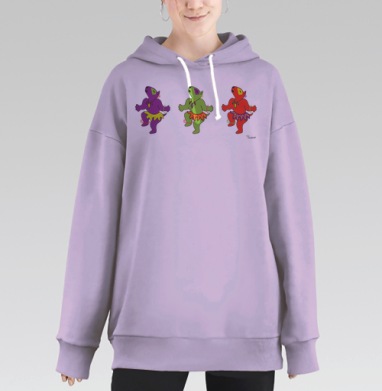 Туземки - бультерьер, Hoodie Long Oversize Fiolet