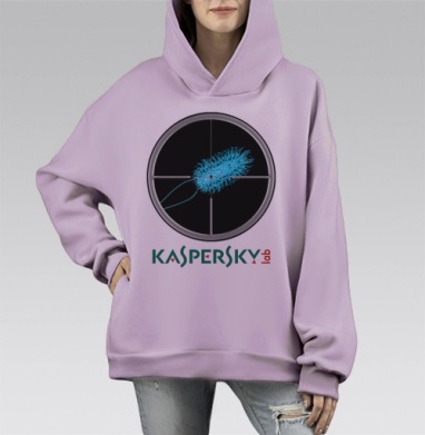 Убийственная красота, Hoodie Mono Fiolet, оверсайз, утепленная