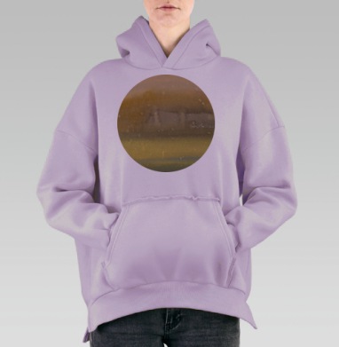 Уютная осень, Hoodie Oversize Fiolet, утепленная