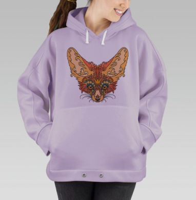 Узорный фенек, Hoodie Oversize Fiolet