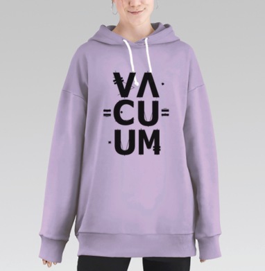 ВАКУУМ блек, Hoodie Long Oversize Fiolet