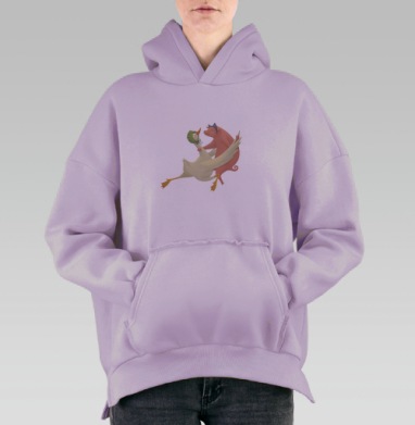 Вальс, Hoodie Oversize Fiolet, утепленная