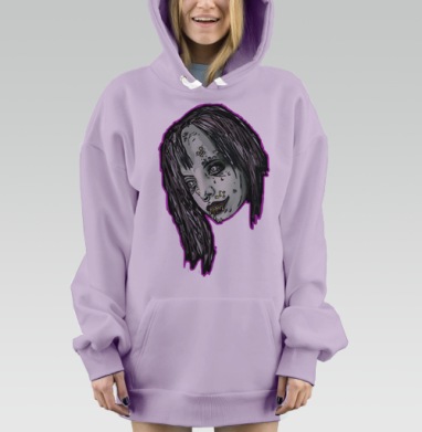 Ведьма голова, Hoodie Mjhigh Dig Mel, Fiolet, утепленная