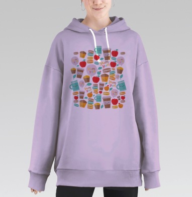 Весёлый фестиваль милых угощений, Hoodie Long Oversize Fiolet