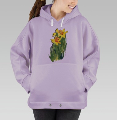 Весенние нарциссы, Hoodie Oversize Fiolet