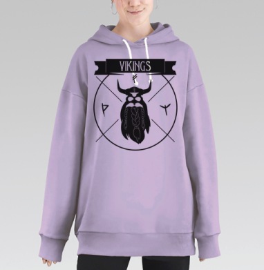 Викинг, Hoodie Long Oversize Fiolet