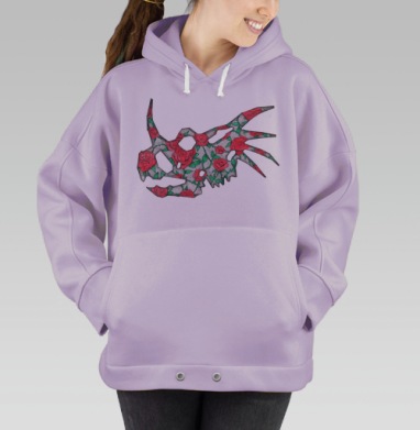 Винтажный трицератопс, Hoodie Oversize Fiolet