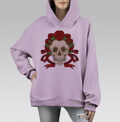 Вместе навсегда (жен) (жен.), Hoodie Mono Fiolet, оверсайз, утепленная