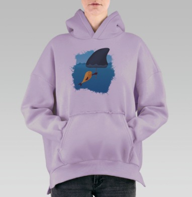 Внешность обманчива. Арт, Hoodie Oversize Fiolet, утепленная
