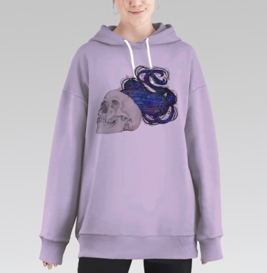 Внутренний мир., Hoodie Long Oversize Fiolet