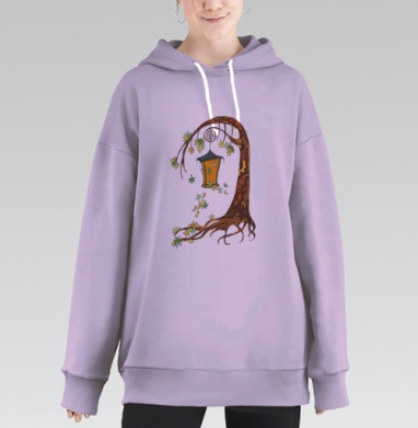 Волшебное дерево, Hoodie Long Oversize Fiolet