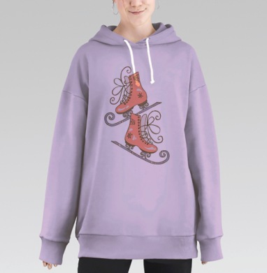 Волшебные коньки, Hoodie Long Oversize Fiolet