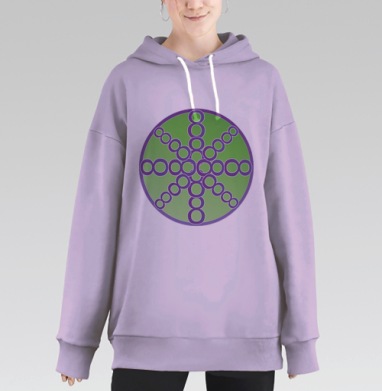 Восемь_цвет 2, Hoodie Long Oversize Fiolet