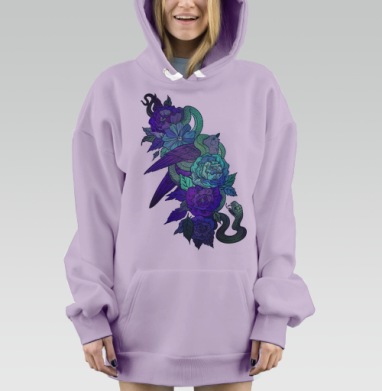 Воскресный завтрак, Hoodie Mjhigh Dig Mel, Fiolet, утепленная