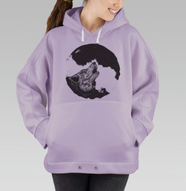 Воющий волк, Hoodie Oversize Fiolet