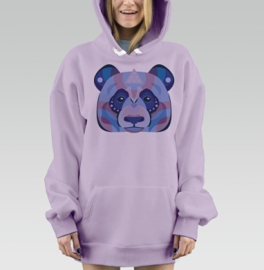 Вселенская панда, Hoodie Mjhigh Dig Mel, Fiolet, утепленная