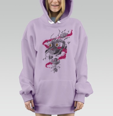 Взрыв в мясной лавке, Hoodie Mjhigh Dig Mel, Fiolet, утепленная