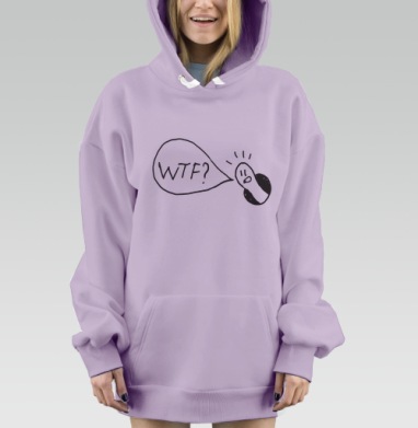 Wtf_ / Вот это да_, Hoodie Mjhigh Dig Mel, Fiolet, утепленная