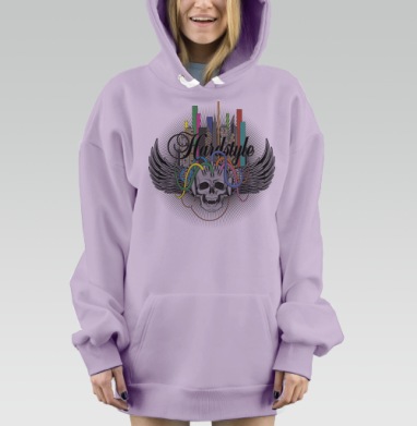 Хардстайл, Hoodie Mjhigh Dig Mel, Fiolet, утепленная