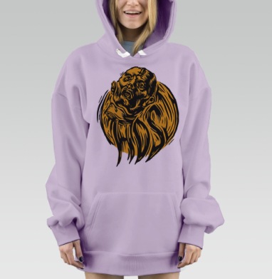 ХэдОффДаркСайд, Hoodie Mjhigh Dig Mel, Fiolet, утепленная