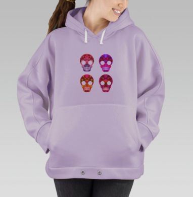Хэллоуин череп, Hoodie Oversize Fiolet