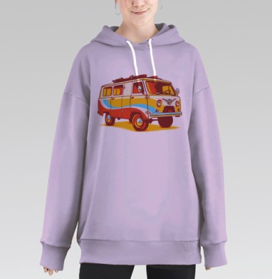 Хиппи Уазик, Hoodie Long Oversize Fiolet