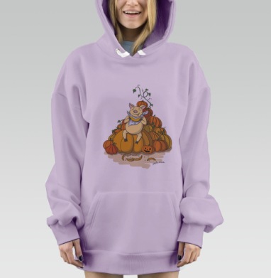Хрюня, Hoodie Mjhigh Dig Mel, Fiolet, утепленная