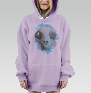 Я люблю кошек., Hoodie Mjhigh Dig Mel, Fiolet, утепленная