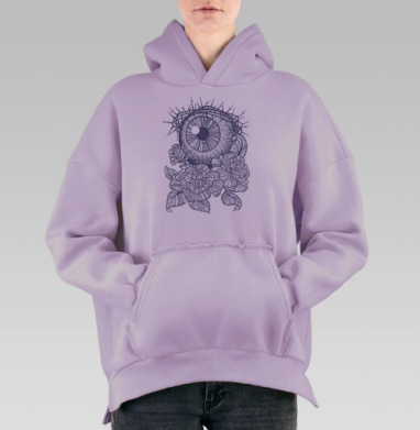 Я тебя вижу, Hoodie Oversize Fiolet, утепленная