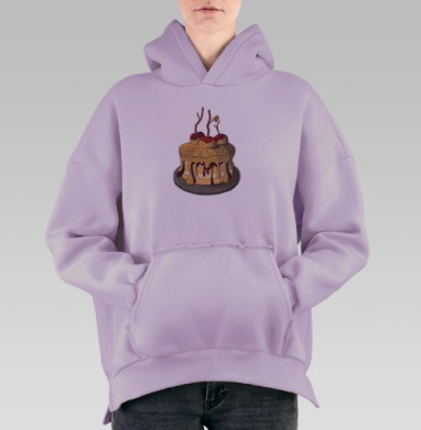 Яблочный пирог, Hoodie Oversize Fiolet, утепленная