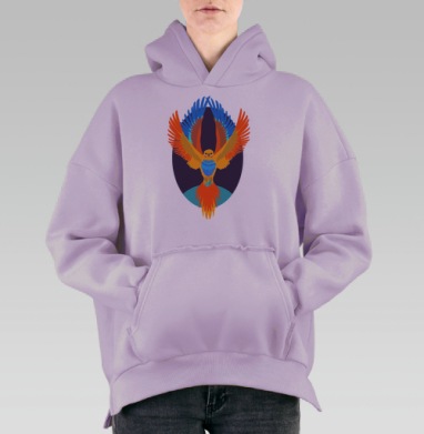 Яркий спутник, Hoodie Oversize Fiolet, утепленная