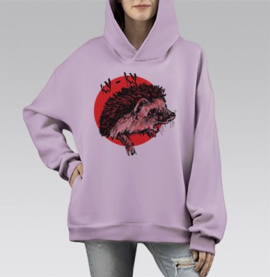 Йожа, Hoodie Mono Fiolet, оверсайз, утепленная