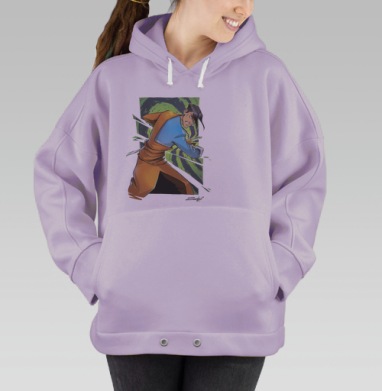 Юбей в цвете, Hoodie Oversize Fiolet