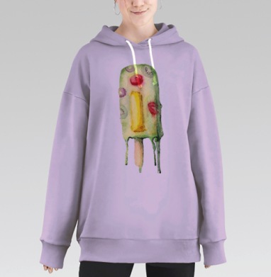 Замороженная Ай, Hoodie Long Oversize Fiolet