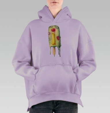 Замороженная Ай, Hoodie Oversize Fiolet, утепленная