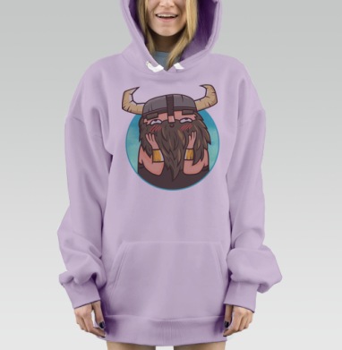 Застенчивый бородач, Hoodie Mjhigh Dig Mel, Fiolet, утепленная