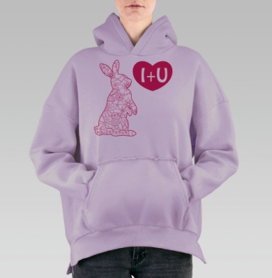 Зайка, Hoodie Oversize Fiolet, утепленная