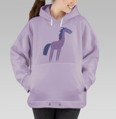Зебра, Hoodie Oversize Fiolet