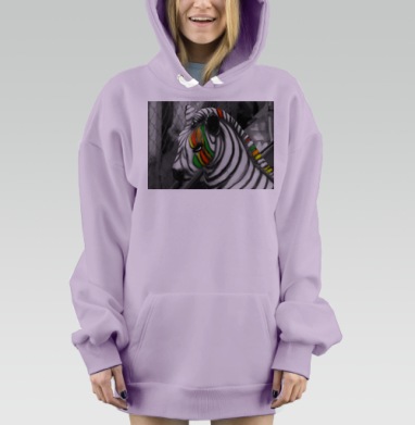 Зебры бывают цветными, Hoodie Mjhigh Dig Mel, Fiolet, утепленная
