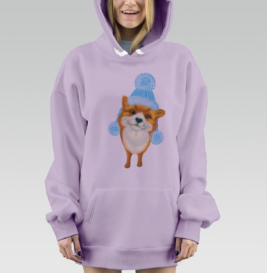 Зимний лисёнок, Hoodie Mjhigh Dig Mel, Fiolet, утепленная