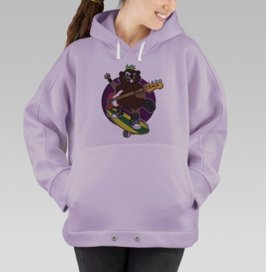 Злой бобёр, Hoodie Oversize Fiolet